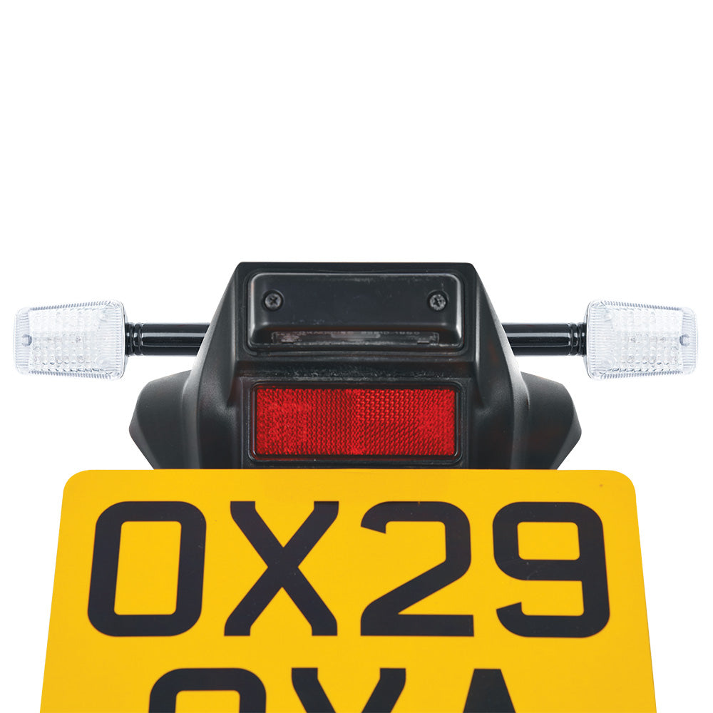 Oxford Long Stem Rectangle Indicator Black With Clear Lens FREE 1 YEAR Returns, FREE UK Delivery | ThrottleChimp