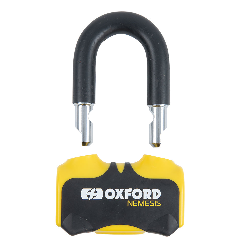 Oxford Nemesis Disc Lock Yellow / Black - 16mm FREE 1 YEAR Returns, FREE UK Delivery | ThrottleChimp