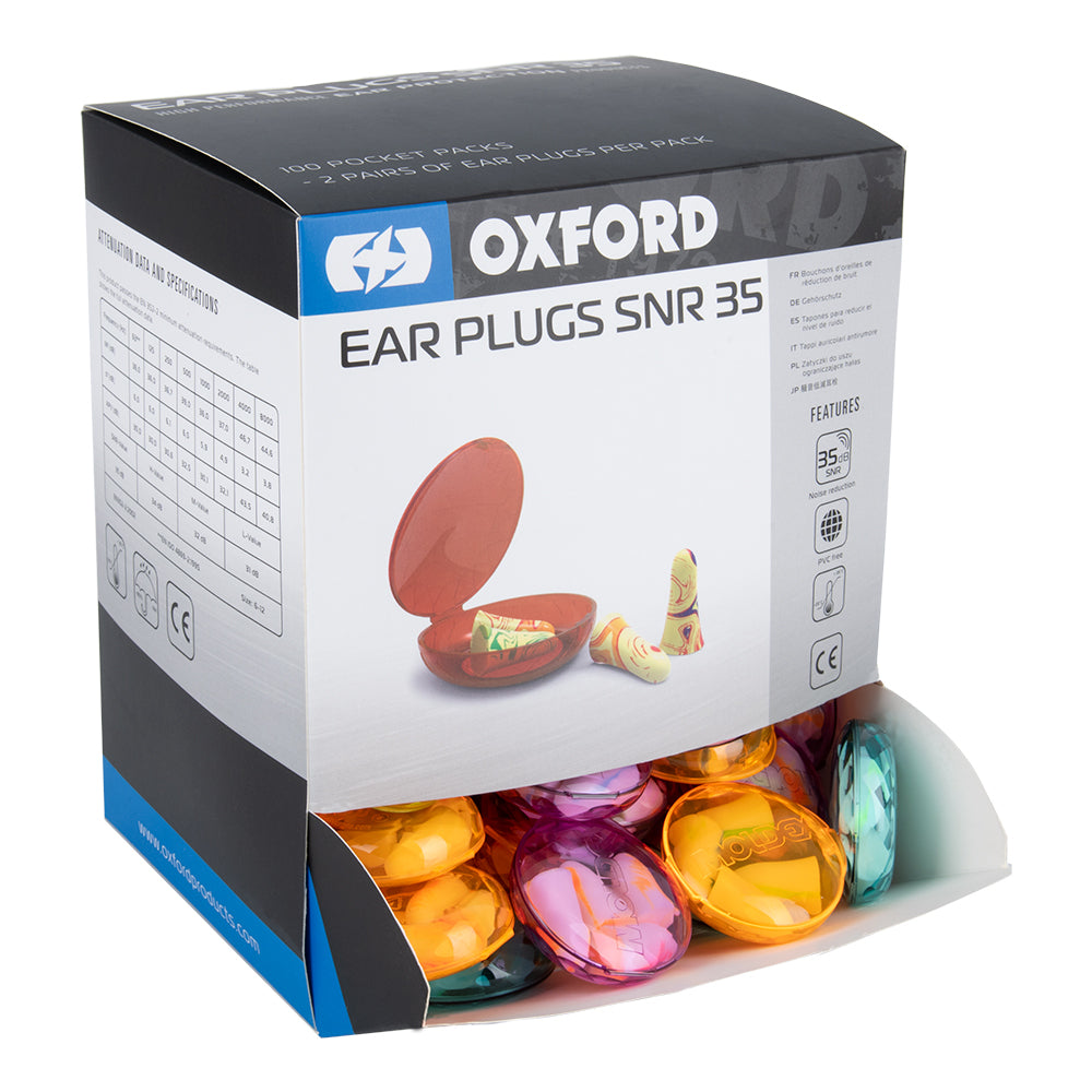 Oxford Ear Plugs SNR35 - Packs Of 100 FREE 1 YEAR Returns, FREE UK Delivery | ThrottleChimp