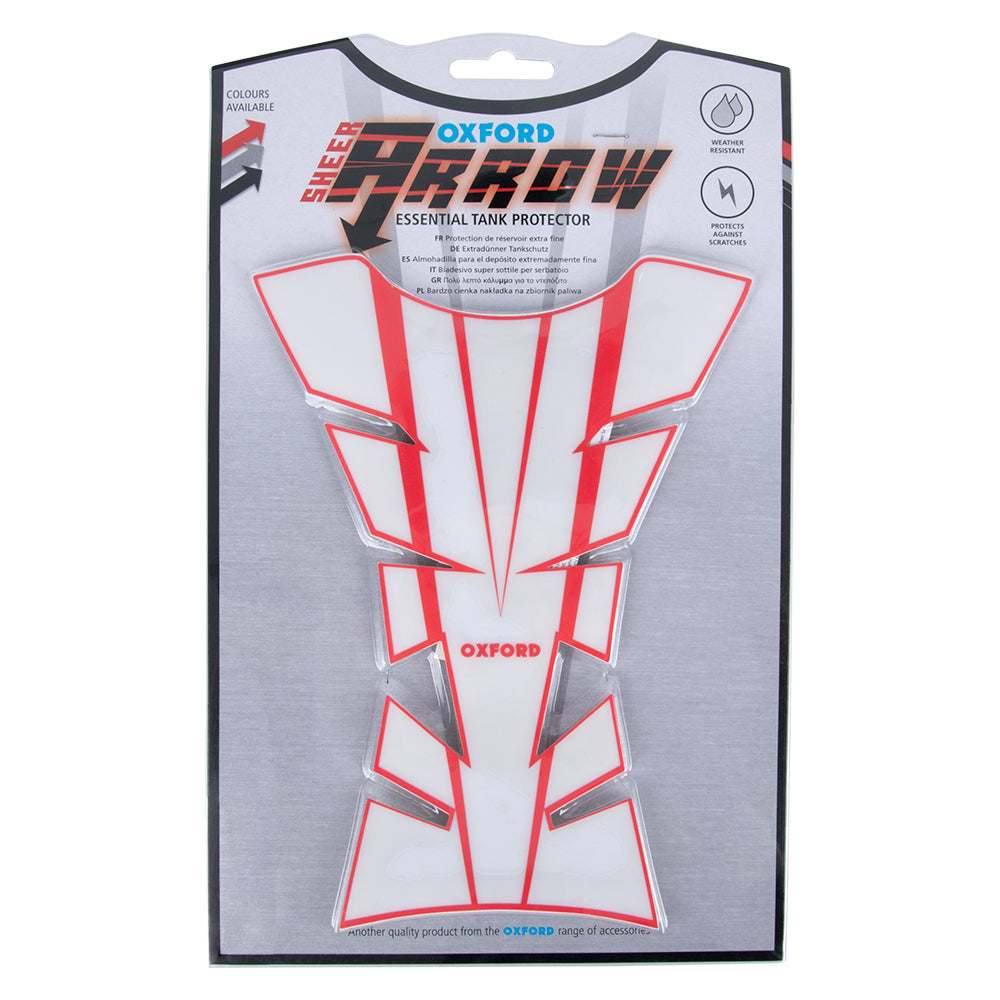 Oxford Sheer Arrow Tank Pad Red FREE 1 YEAR Returns, FREE UK Delivery | ThrottleChimp