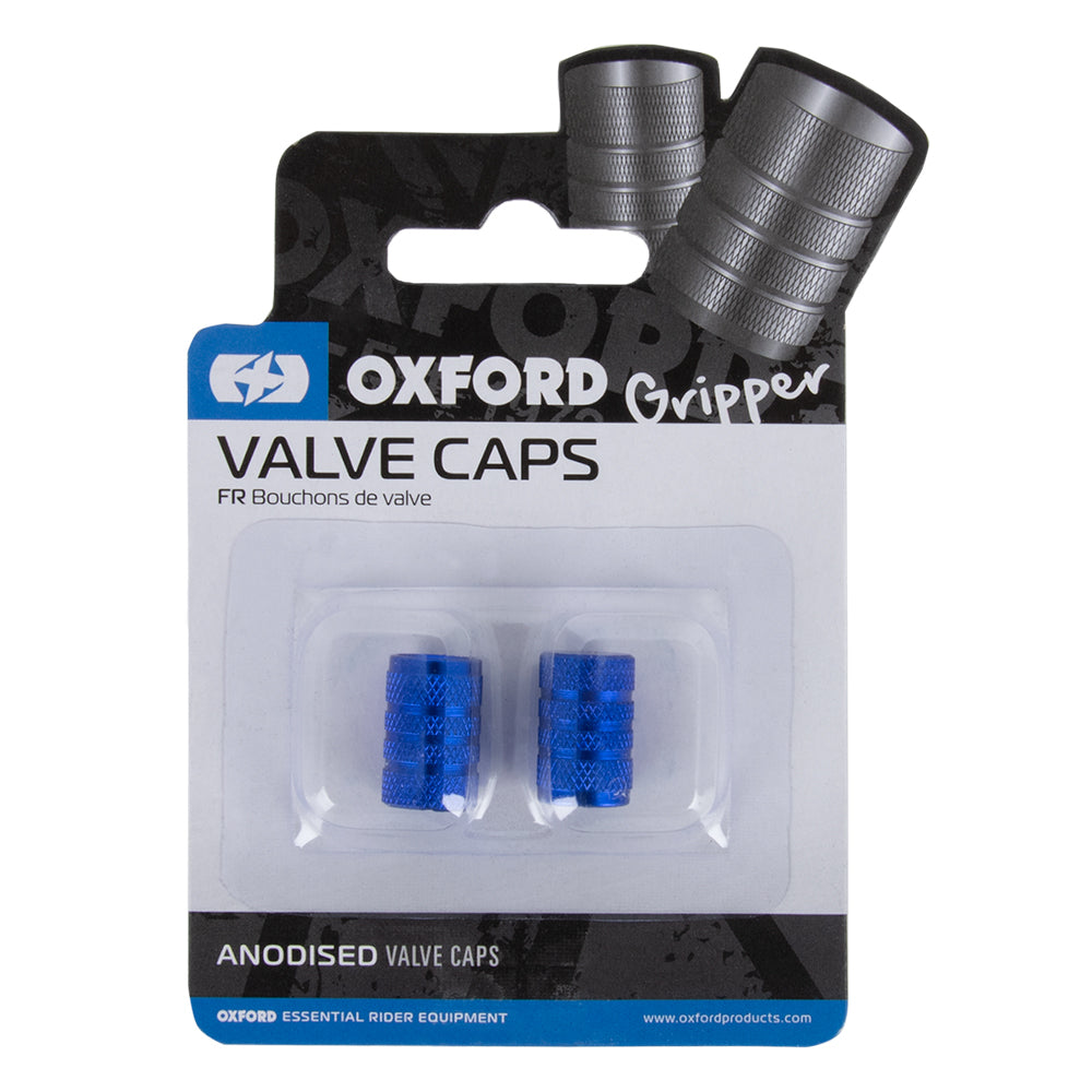 Oxford Valve Caps Blue FREE 1 YEAR Returns, FREE UK Delivery | ThrottleChimp