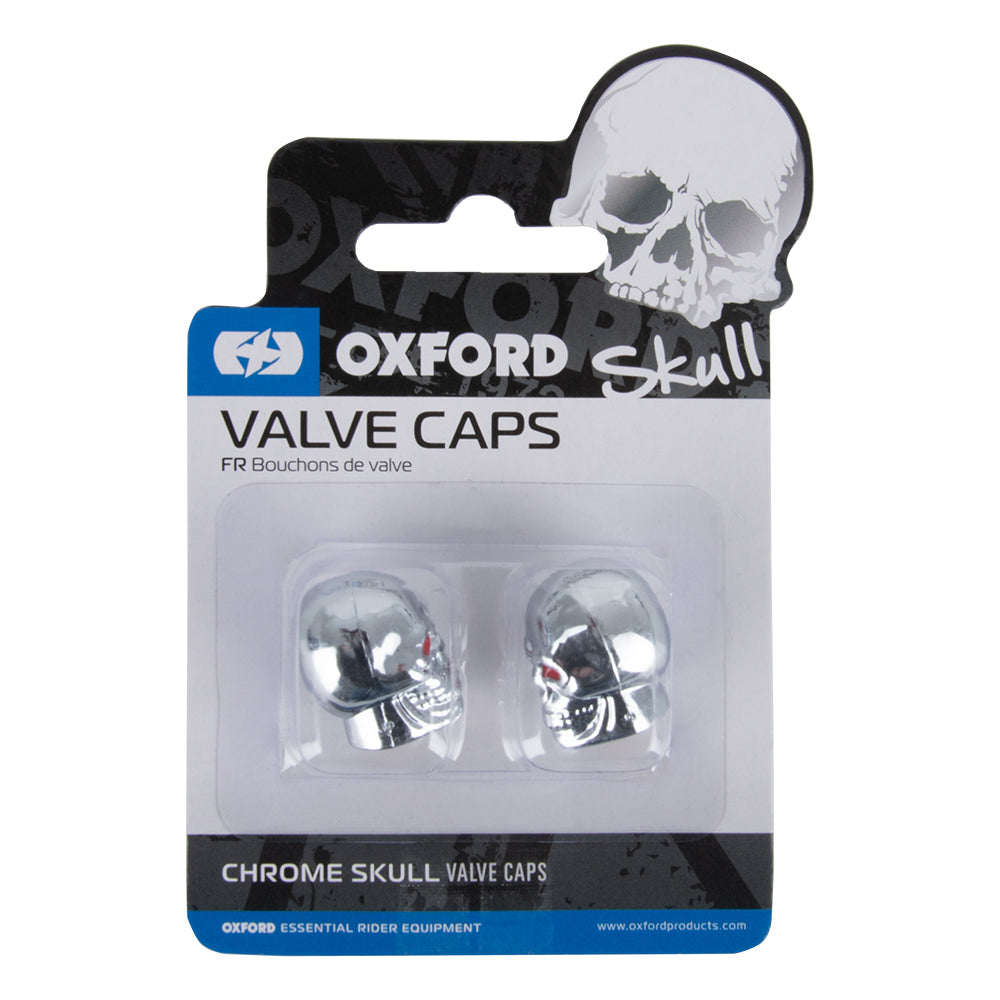 Oxford Skeleton Valve Caps Silver FREE 1 YEAR Returns, FREE UK Delivery | ThrottleChimp