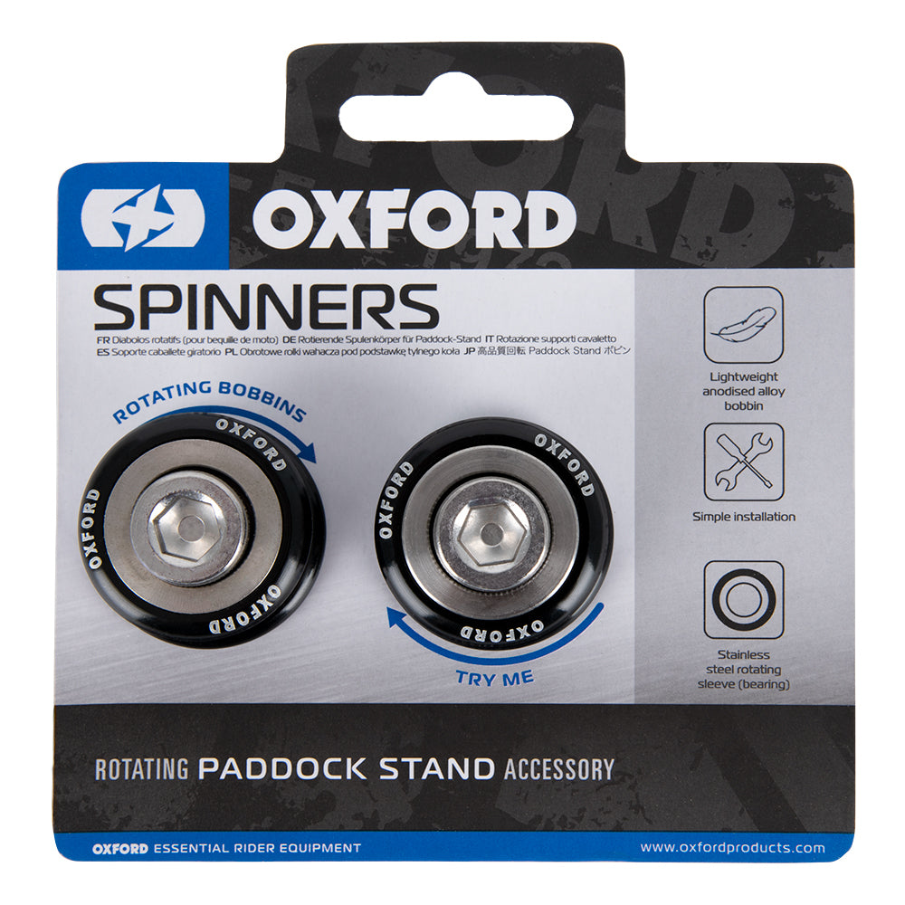 Oxford M8 Spinners Black - 1.0 mm Thread FREE 1 YEAR Returns, FREE UK Delivery | ThrottleChimp