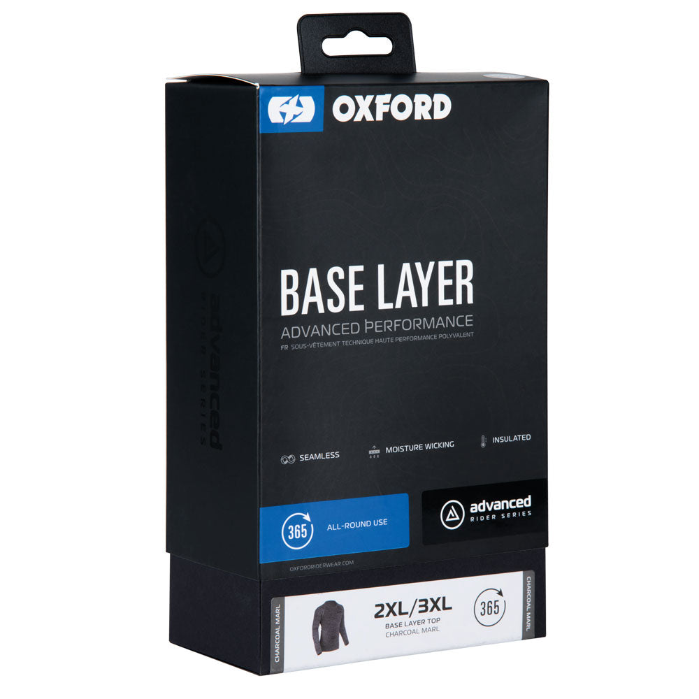 Oxford Advanced Base Layer Top Charcoal Marl FREE 1 YEAR Returns, FREE UK Delivery | ThrottleChimp