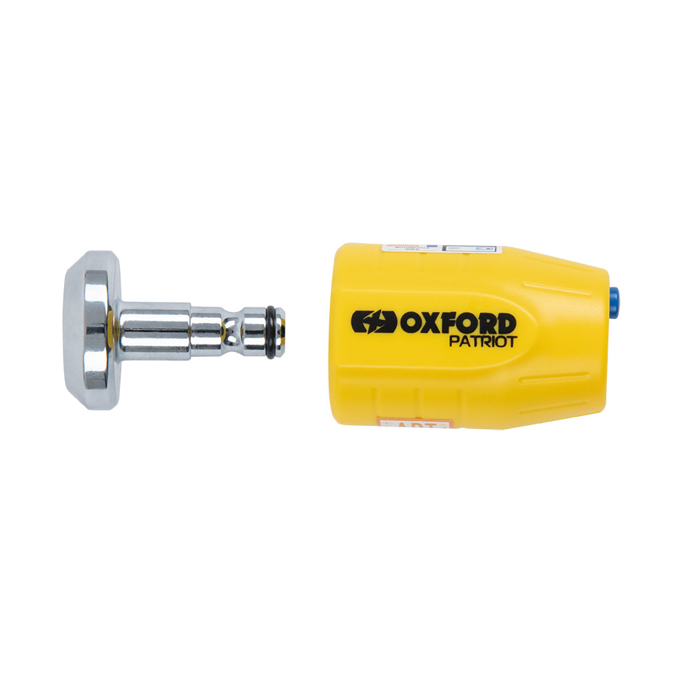 Oxford Patriot 14mm Pin Disc Lock Yellow FREE 1 YEAR Returns, FREE UK Delivery | ThrottleChimp