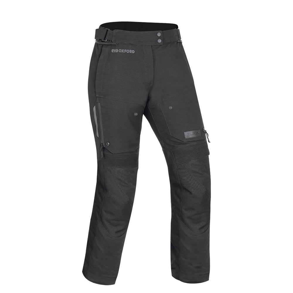 Oxford Mondial Ladies Textile Trouser Tech Black FREE 1 YEAR Returns, FREE UK Delivery | ThrottleChimp