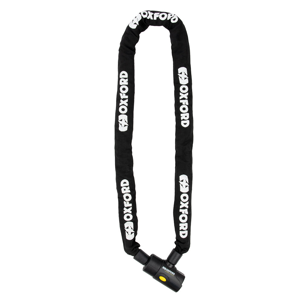 Oxford Alarm Chain10 Square Lock Black FREE 1 YEAR Returns, FREE UK Delivery | ThrottleChimp