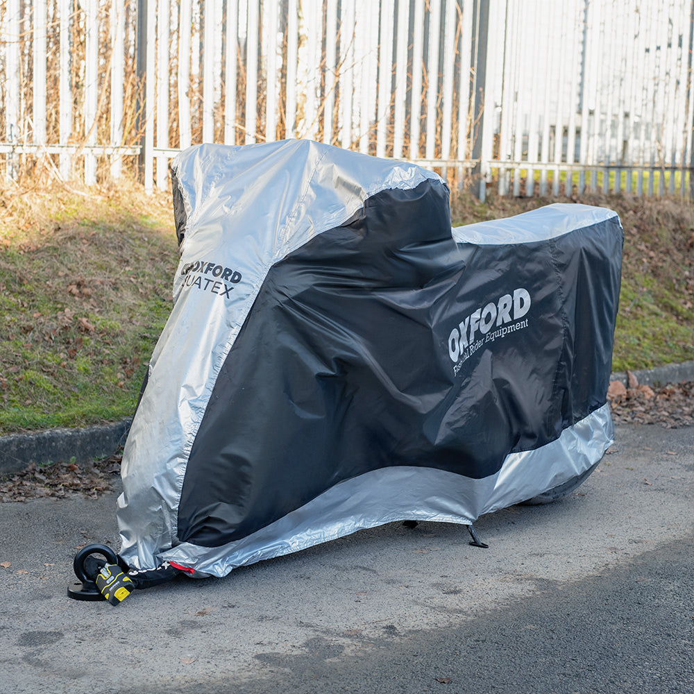 Oxford Aquatex Cover Black / Silver FREE 1 YEAR Returns, FREE UK Delivery | ThrottleChimp