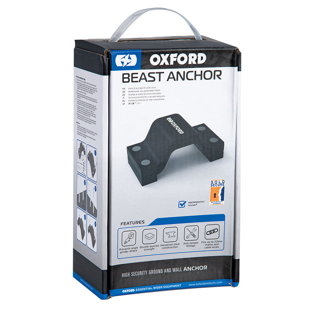 Oxford Beast Ground Anchor Black FREE 1 YEAR Returns, FREE UK Delivery | ThrottleChimp