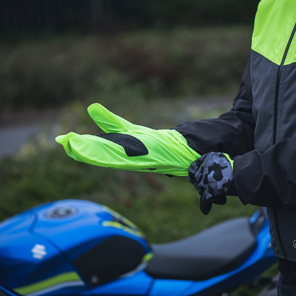 Oxford Rainseal Over Gloves Black / Fluo Yellow FREE 1 YEAR Returns, FREE UK Delivery | ThrottleChimp