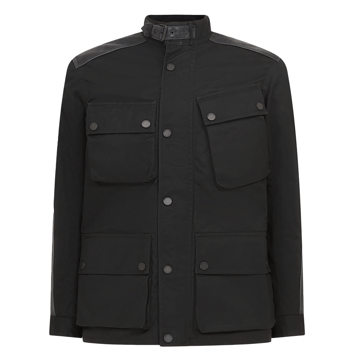 Belstaff Trackmaster Ultracore 8oz Dry Waxed Cotton Jacket Black FREE 1 YEAR Returns, FREE UK Delivery | ThrottleChimp
