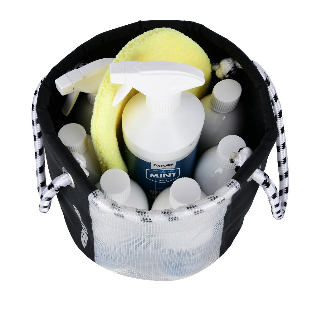 Oxford Bucket Bag Black For Workshop Cleaning Products - 12 Litres FREE 1 YEAR Returns, FREE UK Delivery | ThrottleChimp
