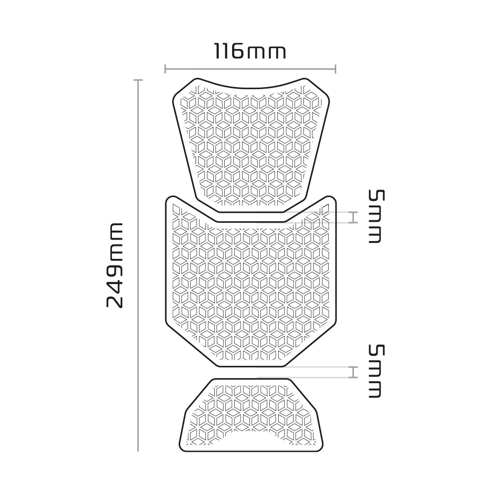 Oxford Gripper Advanced Tank Pad Black FREE 1 YEAR Returns, FREE UK Delivery | ThrottleChimp