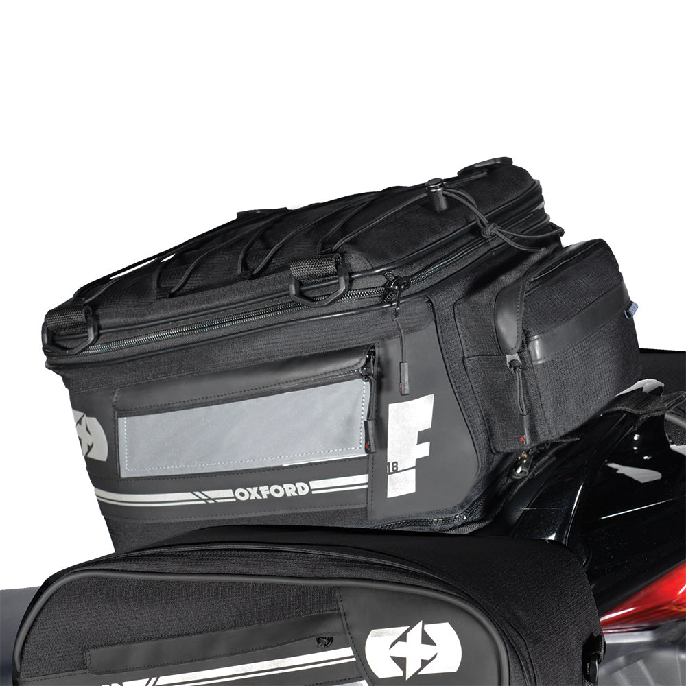 Oxford F1 Small Tail Bag With Zip Base Black - 18 Litres FREE 1 YEAR Returns, FREE UK Delivery | ThrottleChimp