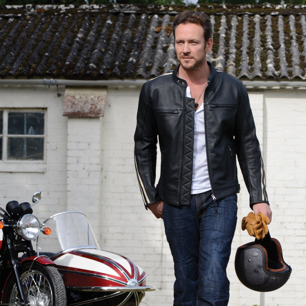 Oxford Bladon Leather Jacket Black FREE 1 YEAR Returns, FREE UK Delivery | ThrottleChimp