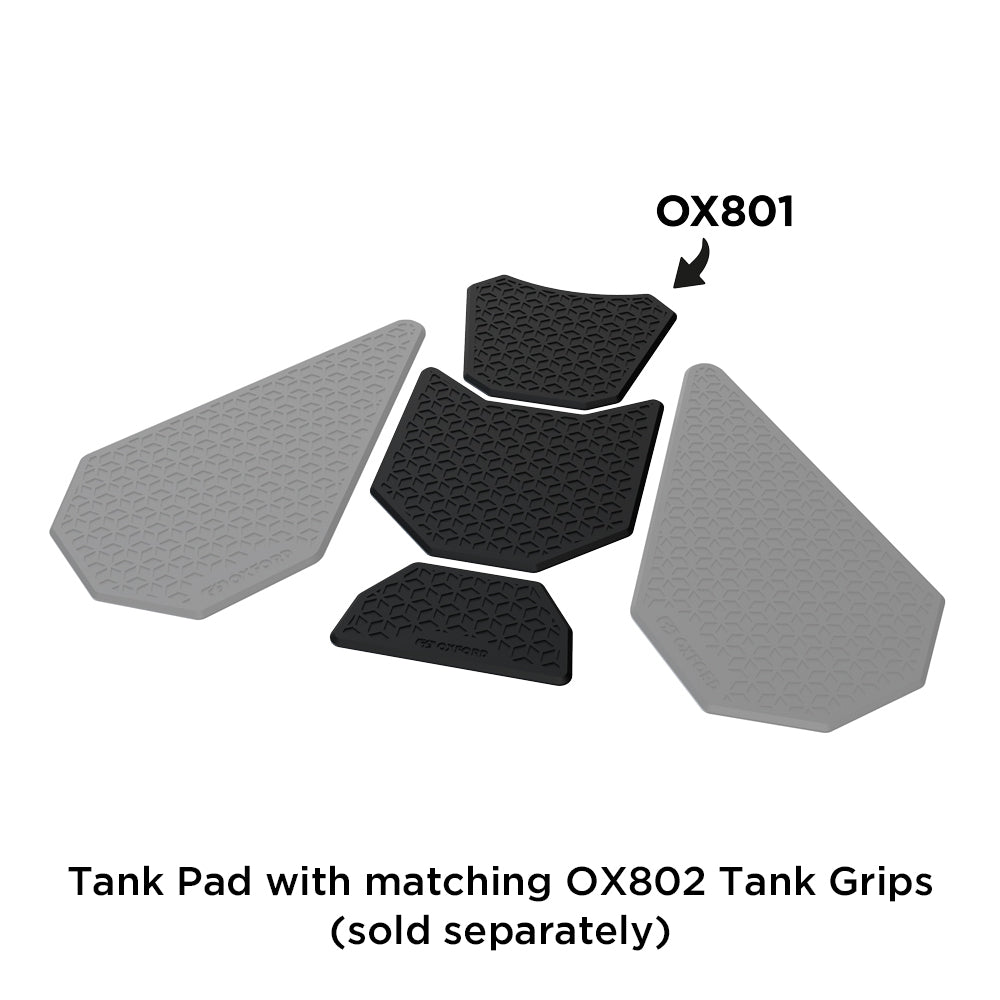 Oxford Gripper Advanced Tank Pad Black FREE 1 YEAR Returns, FREE UK Delivery | ThrottleChimp