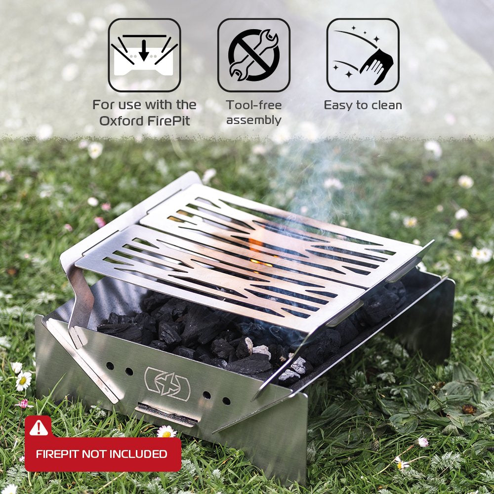 Oxford Fire Pit Grill Silver For Motorcycle Panniers FREE 1 YEAR Returns, FREE UK Delivery | ThrottleChimp