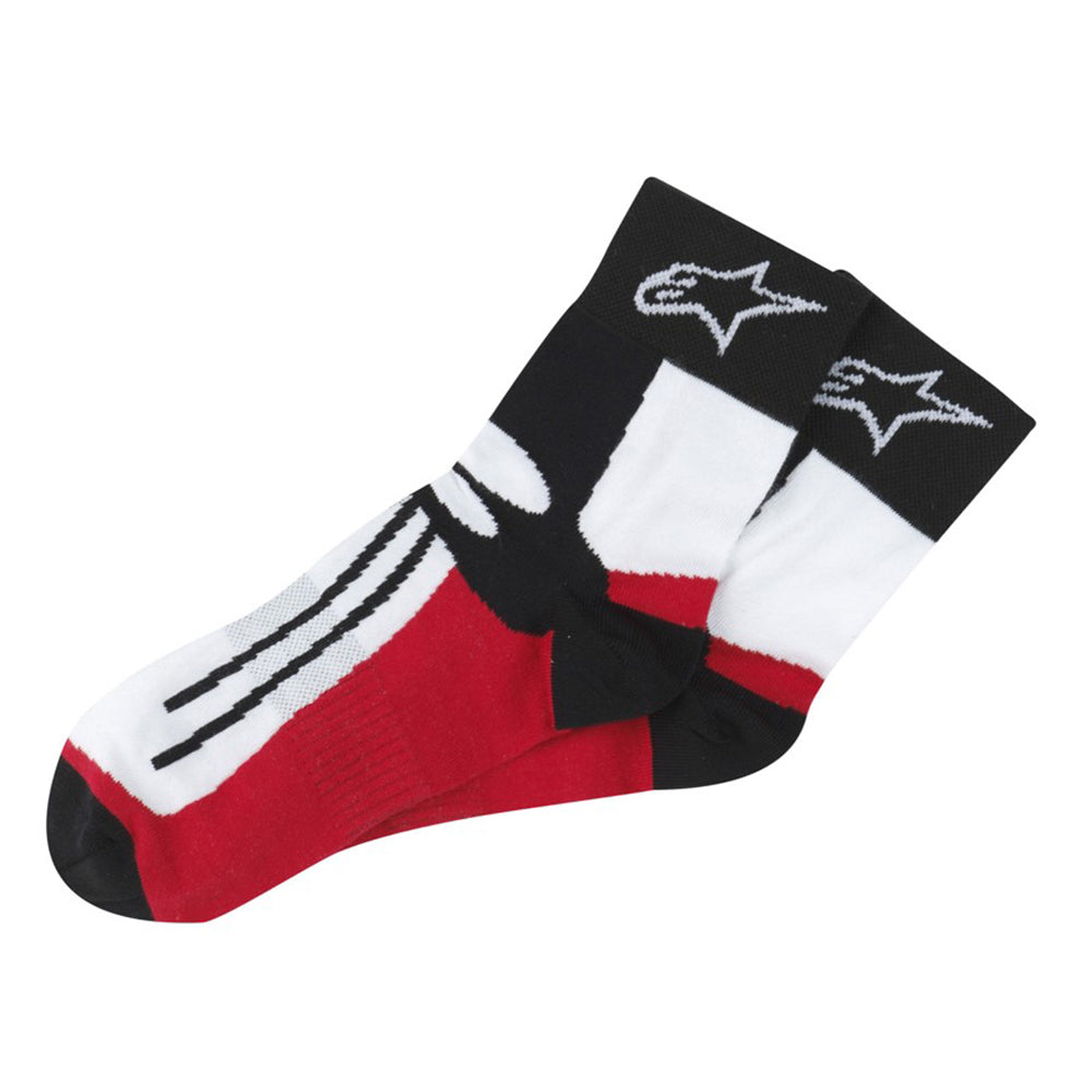 Alpinestars Racing Short Socks Black / Red FREE 1 YEAR Returns, FREE UK Delivery | ThrottleChimp