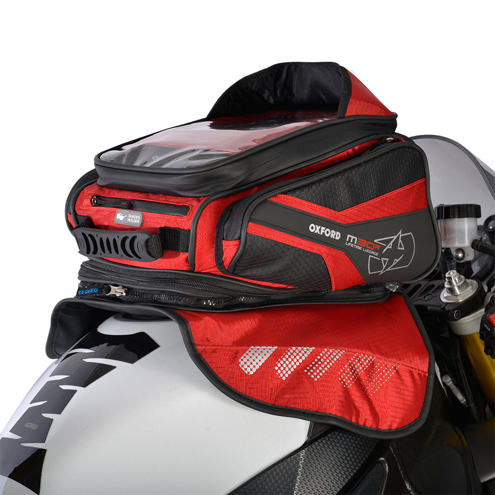 Oxford M30R Tank Bag Red - 30 Litres FREE 1 YEAR Returns, FREE UK Delivery | ThrottleChimp