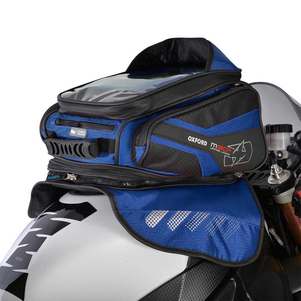 Oxford M30R Tank Bag Blue - 30 Litres FREE 1 YEAR Returns, FREE UK Delivery | ThrottleChimp