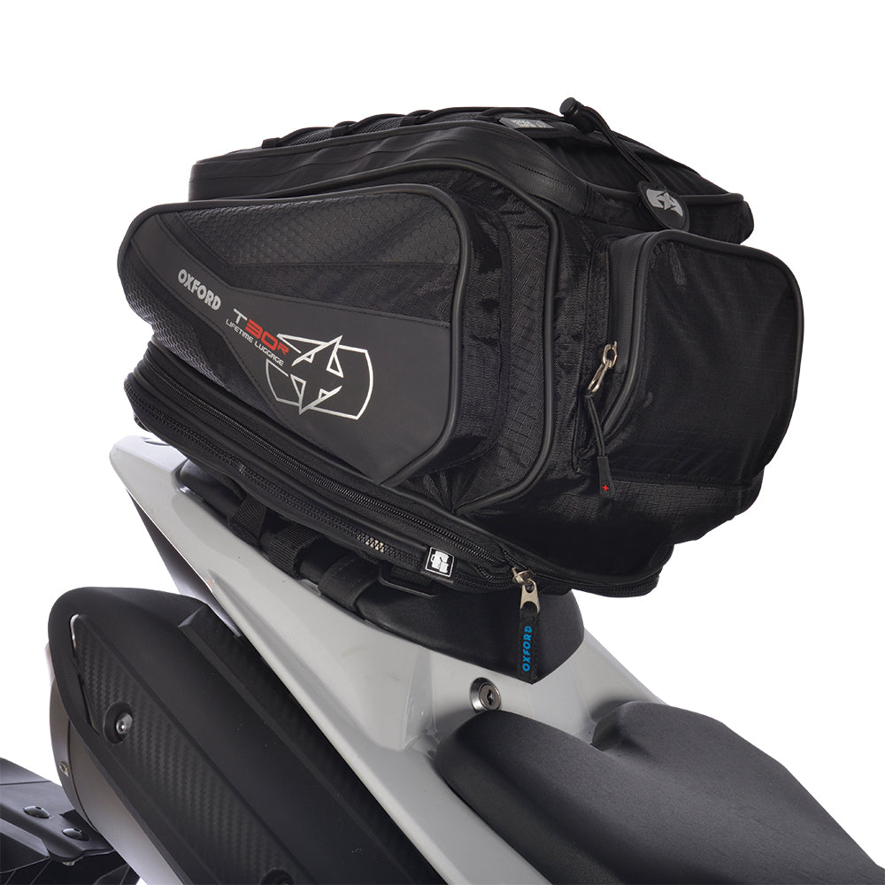 Oxford T30R Tail Bag Black - 30 Litres FREE 1 YEAR Returns, FREE UK Delivery | ThrottleChimp