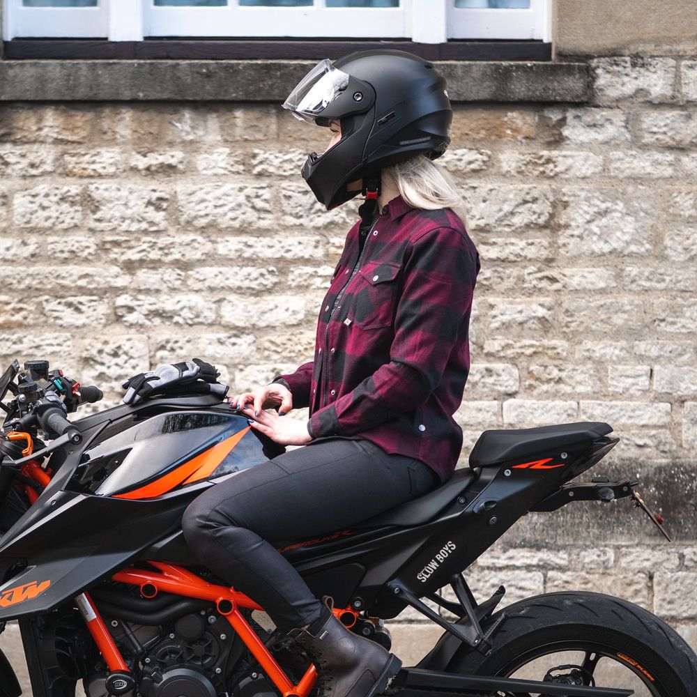 Oxford Kickback 2.0 Ladies Shirt Red FREE 1 YEAR Returns, FREE UK Delivery | ThrottleChimp