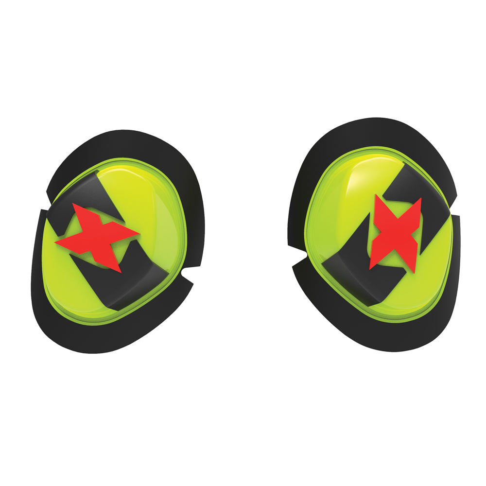 Oxford Icon Knee Sliders Fluo Yellow / Black FREE 1 YEAR Returns, FREE UK Delivery | ThrottleChimp