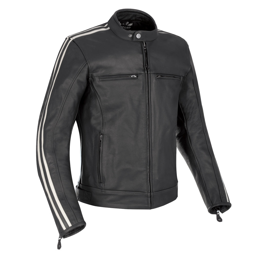Oxford Bladon Leather Jacket Black FREE 1 YEAR Returns, FREE UK Delivery | ThrottleChimp