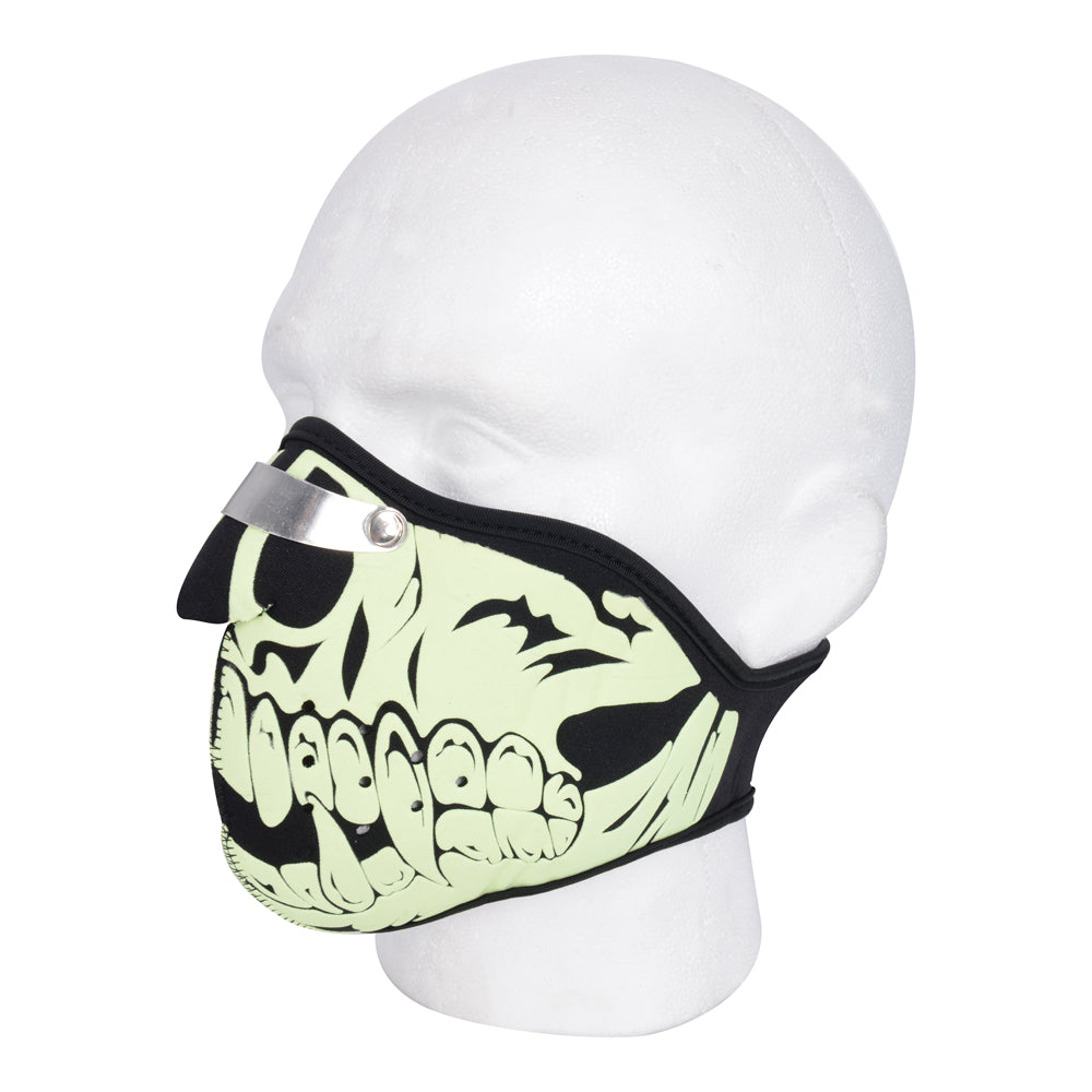 Oxford Face Mask Glow Skull OX629 FREE 1 YEAR Returns, FREE UK Delivery | ThrottleChimp
