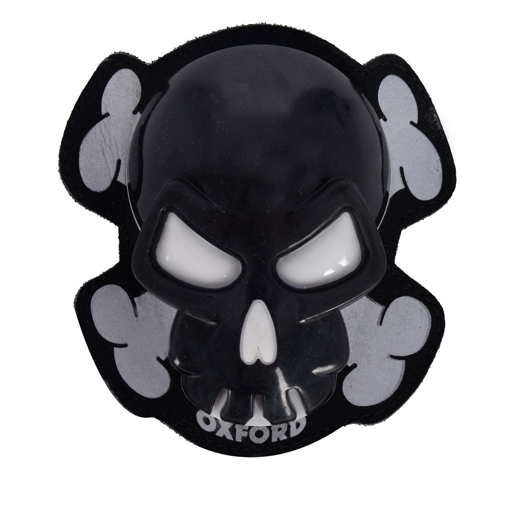 Oxford Skull Knee Sliders Black FREE 1 YEAR Returns, FREE UK Delivery | ThrottleChimp