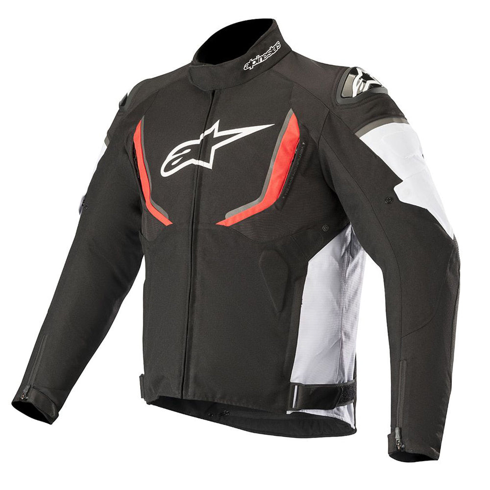 Alpinestars T-GP R V2 Waterproof Jacket Black / White / Red FREE 1 YEAR Returns, FREE UK Delivery | ThrottleChimp