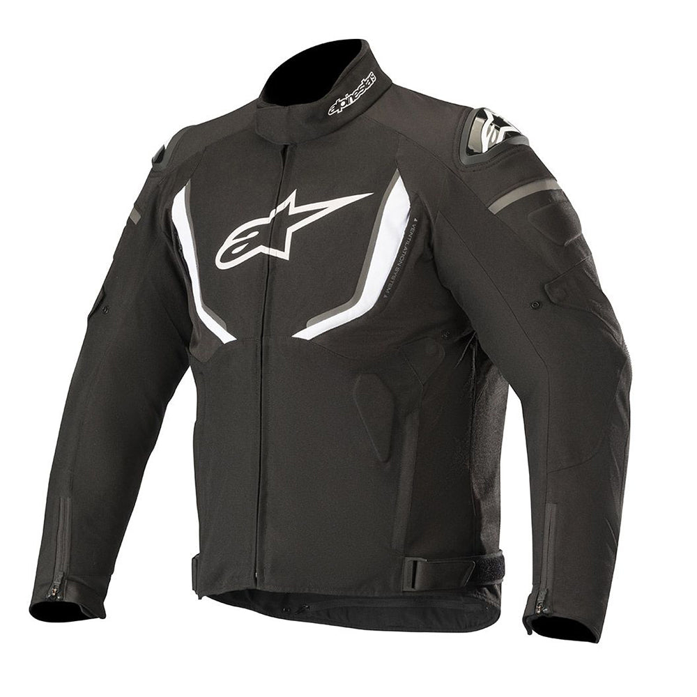 Alpinestars T-GP R V2 Waterproof Jacket Black / White FREE 1 YEAR Returns, FREE UK Delivery | ThrottleChimp