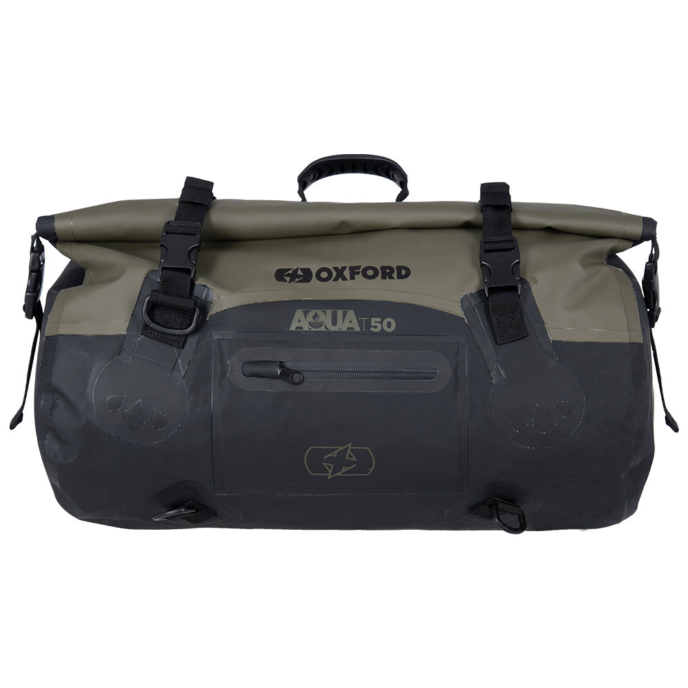 Oxford Aqua T50 Roll Bag Khaki / Black - 50 Litres FREE 1 YEAR Returns, FREE UK Delivery | ThrottleChimp