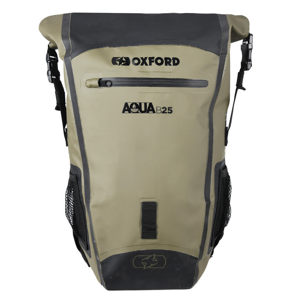 Oxford Aqua B25 Hydro Backpack Khaki / Black - 25 Litres FREE 1 YEAR Returns, FREE UK Delivery | ThrottleChimp