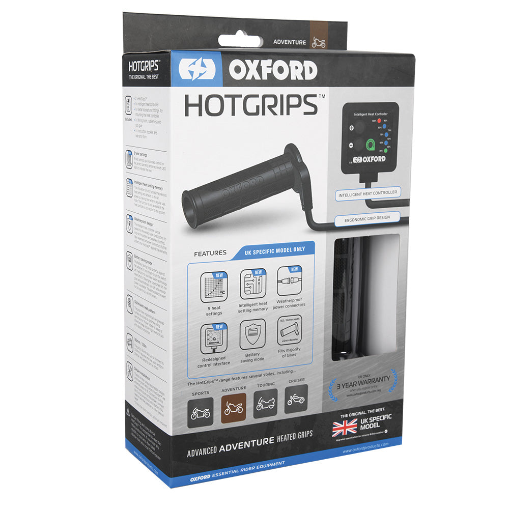Oxford Advanced Adventure HotGrips - UK Specific FREE 1 YEAR Returns, FREE UK Delivery | ThrottleChimp
