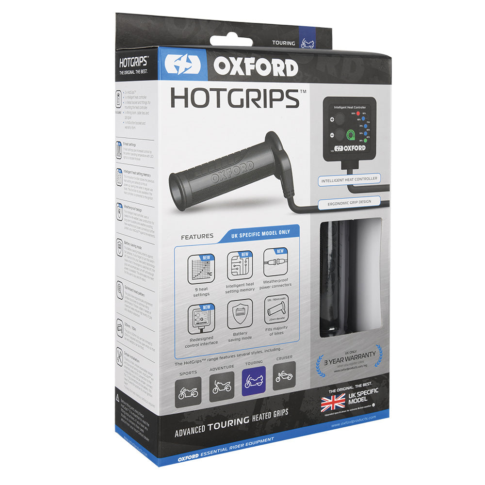 Oxford Advanced Touring HotGrips - UK Specific FREE 1 YEAR Returns, FREE UK Delivery | ThrottleChimp