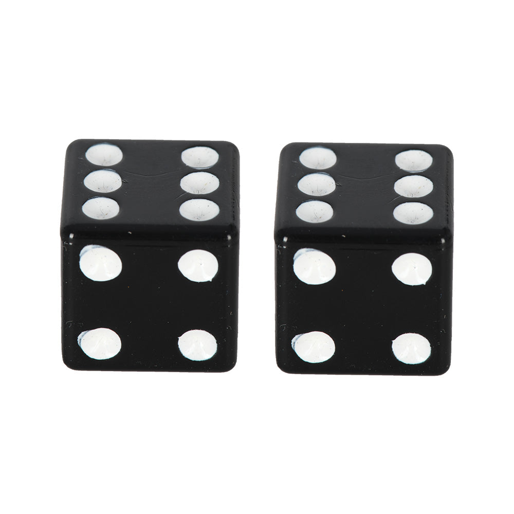 Oxford Lucky Dice Valve Caps Black FREE 1 YEAR Returns, FREE UK Delivery | ThrottleChimp