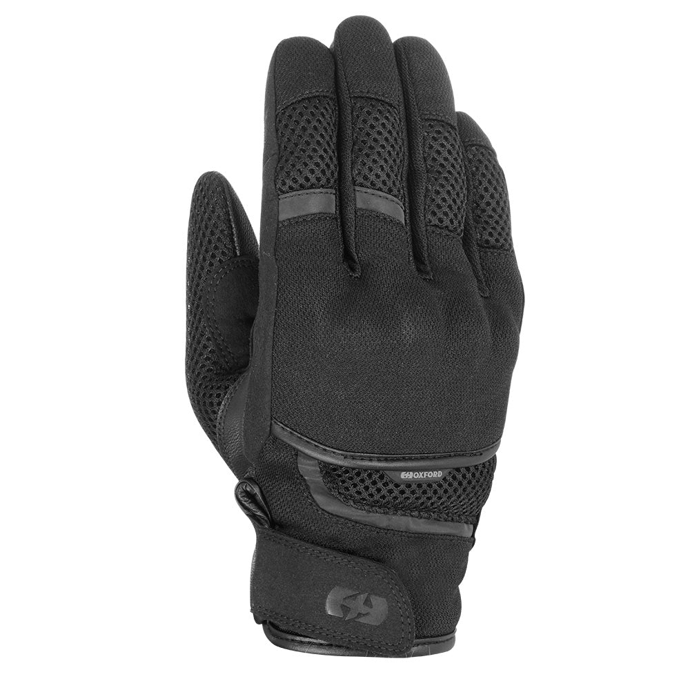 Oxford Brisbane Air Short Summer Gloves Stealth Black FREE 1 YEAR Returns, FREE UK Delivery | ThrottleChimp