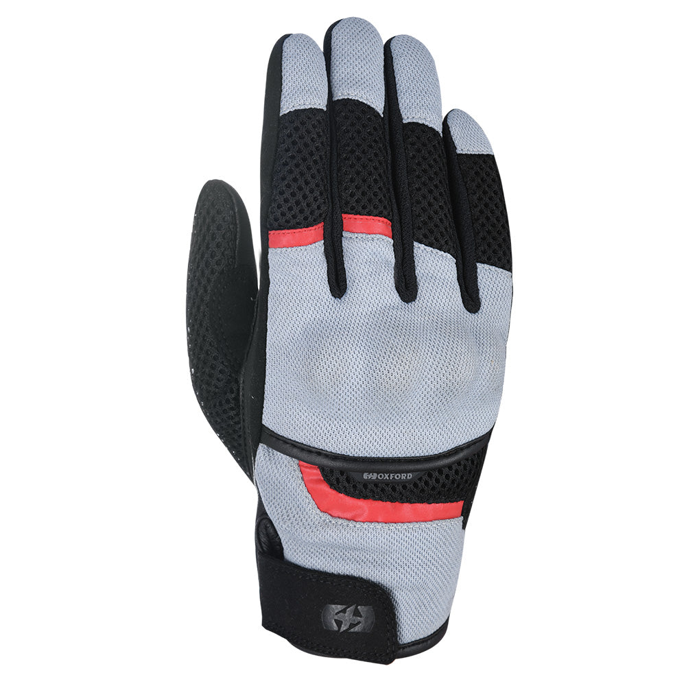 Oxford Brisbane Air Short Summer Gloves Tech Grey / Black FREE 1 YEAR Returns, FREE UK Delivery | ThrottleChimp
