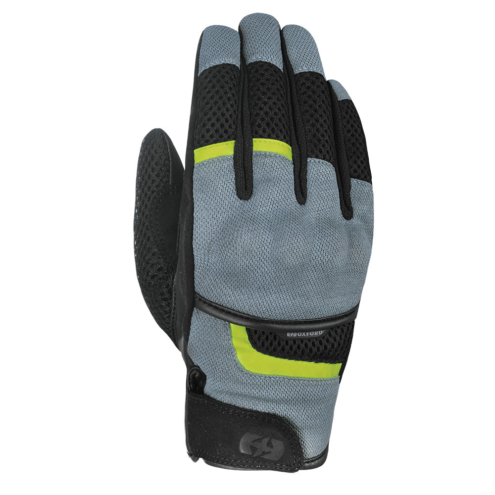 Oxford Brisbane Air Short Summer Gloves Charcoal / Black FREE 1 YEAR Returns, FREE UK Delivery | ThrottleChimp