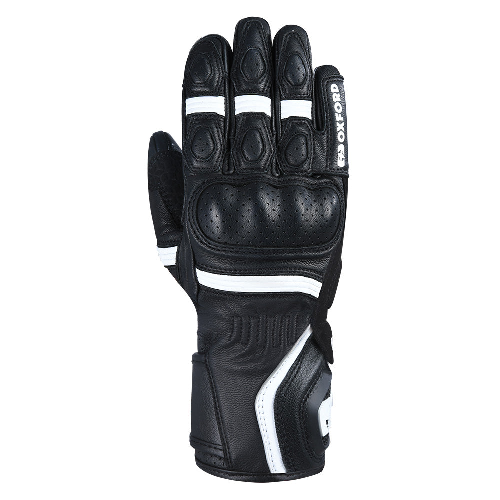 Oxford RP-5 2.0 Ladies Leather Gloves Black / White FREE 1 YEAR Returns, FREE UK Delivery | ThrottleChimp