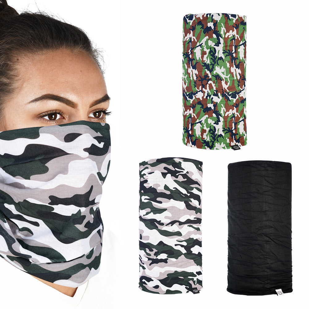 Oxford Comfy Head & Neckwear Camo - Pack Of 3 FREE 1 YEAR Returns, FREE UK Delivery | ThrottleChimp