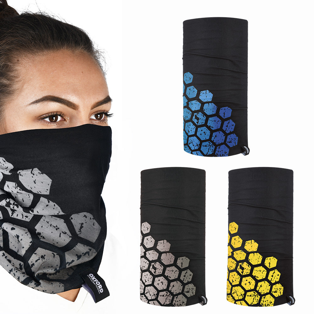 Oxford Hex Comfy Head & Neckwear - Pack Of 3 FREE 1 YEAR Returns, FREE UK Delivery | ThrottleChimp