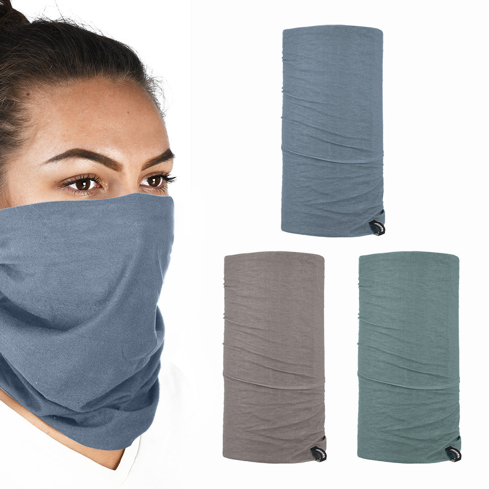Oxford Comfy Head & Neckwear Grey / Taupe / Khaki - Pack Of 3 FREE 1 YEAR Returns, FREE UK Delivery | ThrottleChimp