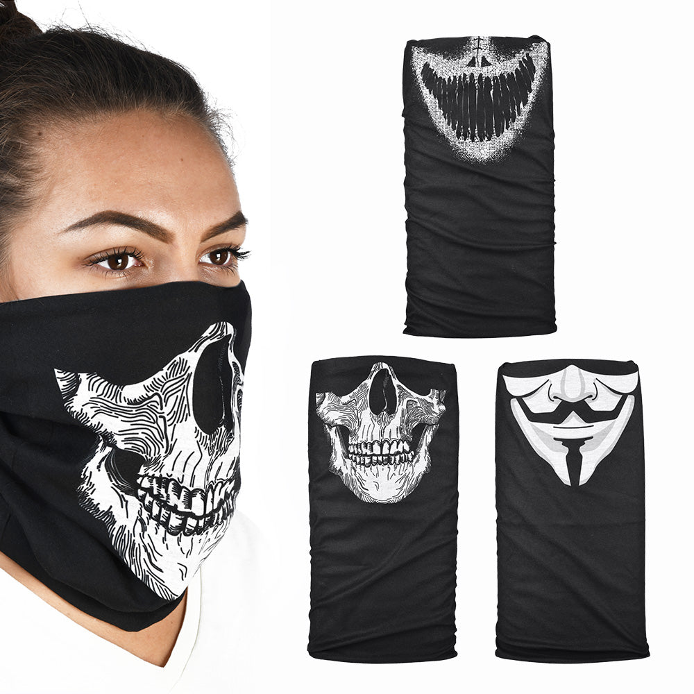 Oxford Comfy Multifunctional Head & Neckwear Black - Pack Of 3 FREE 1 YEAR Returns, FREE UK Delivery | ThrottleChimp