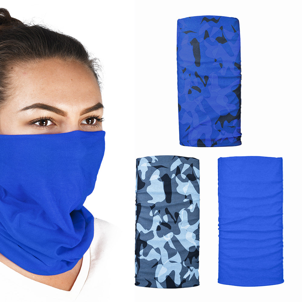 Oxford Comfy Multifunctional Head & Neckwear Havoc Blue - Pack Of 3 FREE 1 YEAR Returns, FREE UK Delivery | ThrottleChimp