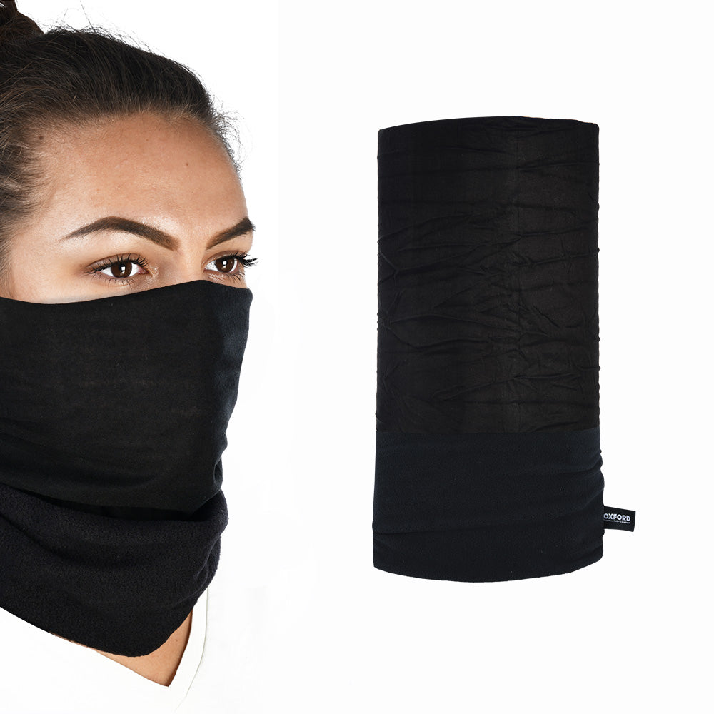 Oxford Snug Thermal Head & Neckwear Black FREE 1 YEAR Returns, FREE UK Delivery | ThrottleChimp