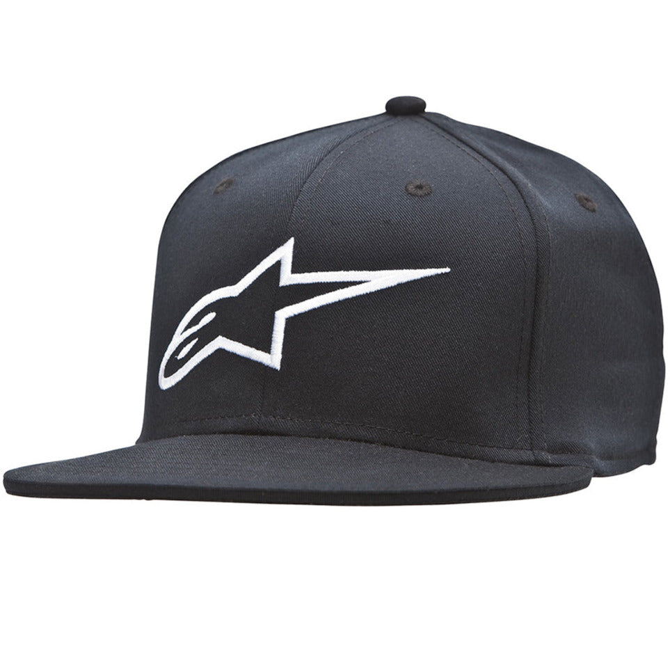 Alpinestars Ageless Flat Cap Black / White FREE 1 YEAR Returns, FREE UK Delivery | ThrottleChimp