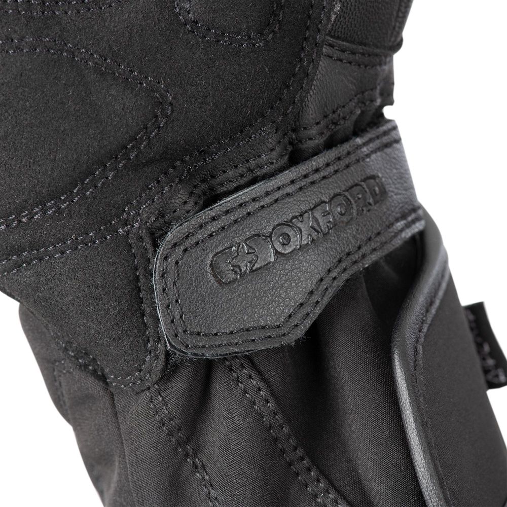 Oxford Calgary 2.0 Leather Gloves Black FREE 1 YEAR Returns, FREE UK Delivery | ThrottleChimp