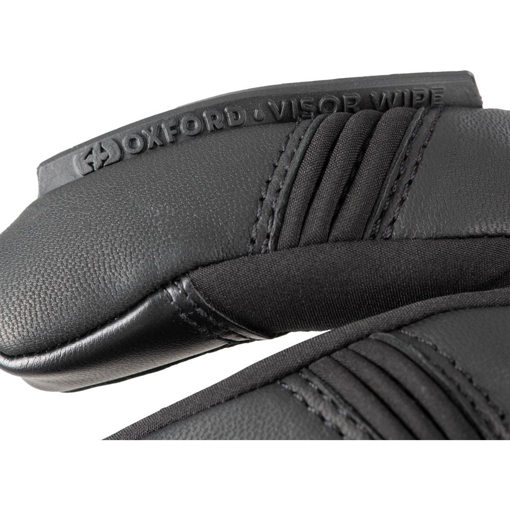 Oxford Calgary 2.0 Leather Gloves Black FREE 1 YEAR Returns, FREE UK Delivery | ThrottleChimp